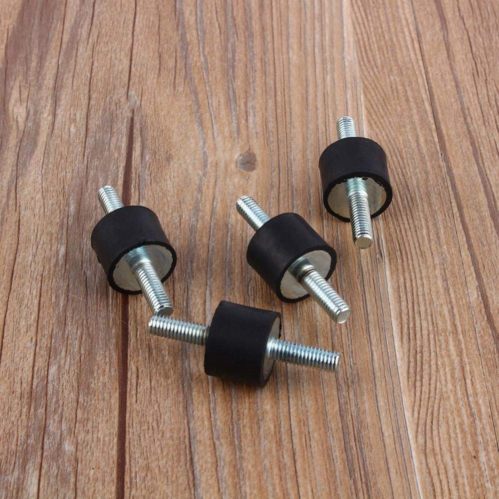 4 Pcs M6 Rubber Anti-Vibration Isolator Mounts for Air Compressor Pump - Shock Absorber with Screws (20x15mm) - Reduce Noise & Vibration in HVAC, Machinery & Industrial Equipment