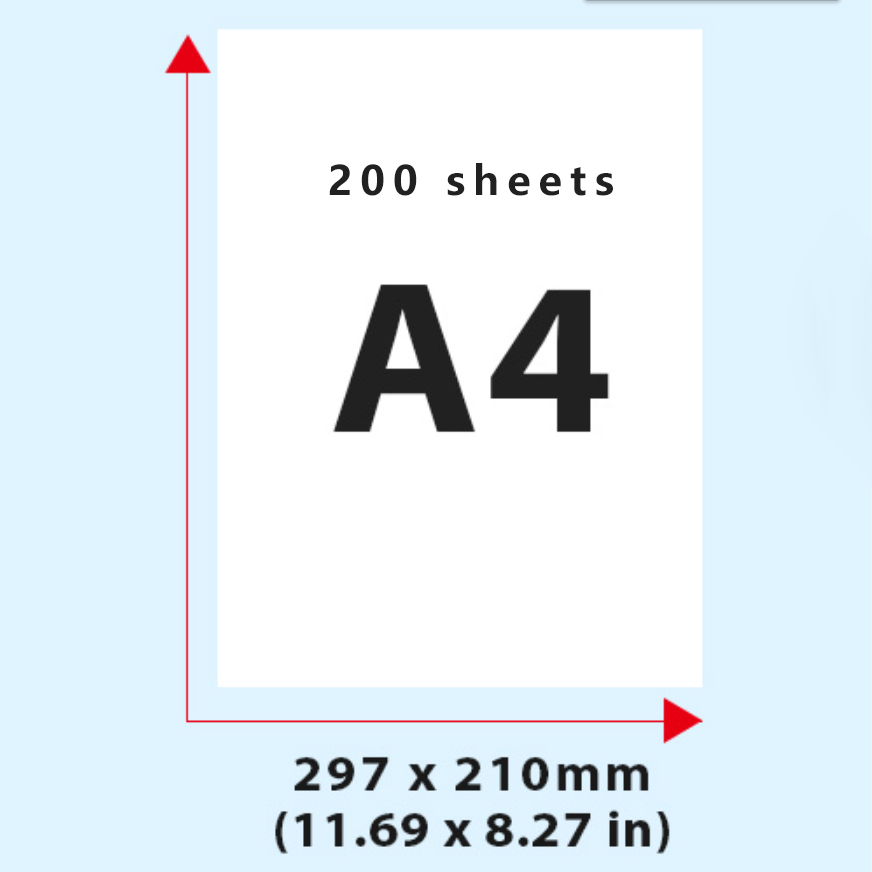 Phomemo M08F/M832/Q302 Thermal Printer Paper - 50 Sheets Letter & A4 Size Sticker Labels with Free Storage Bag | Ideal for Shipping Labels, Package Tracking & Home Office Organization