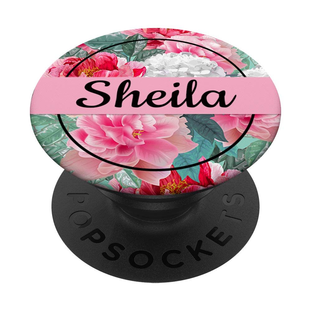 Sheila Gift Flower Rose - Pink, Black & White Floral Monogram Personalized Gift for Birthdays, Anniversaries & Special Occasions