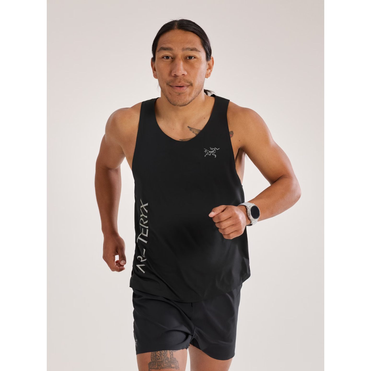 Arc'teryx Men's Norvan Downword Logo Tank Top - Lightweight Performance Shirt for Hiking, Running & Outdoor Activities