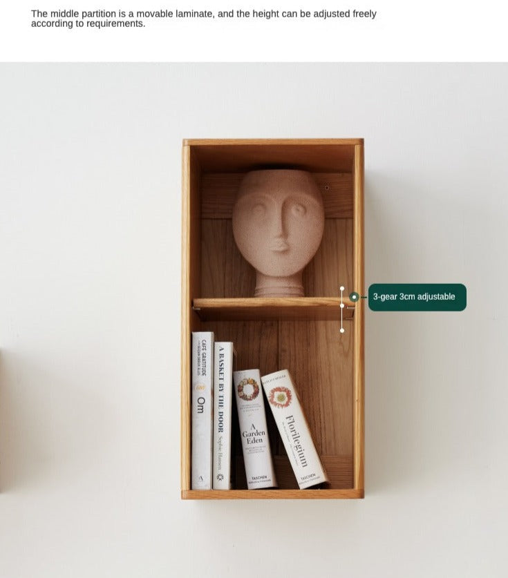 Solid Oak Wood Wall Mounted Floating Desk - Home Office, Study, or Workspace Solution for Small Spaces