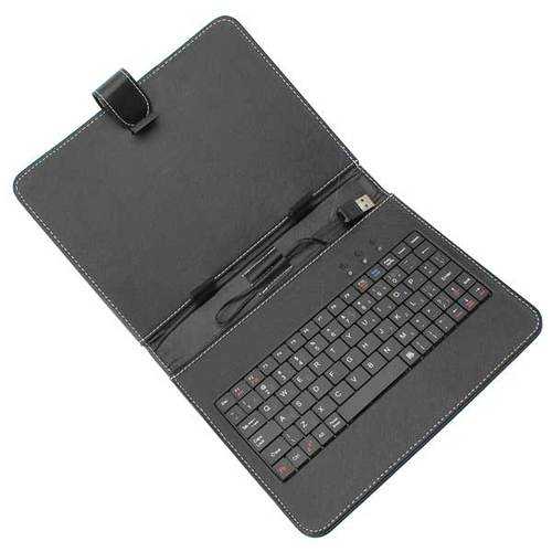 8 Inch French Keyboard PU Leather Case Cover with Stand for Tablet - Perfect for Work, Travel, and Home Office Use