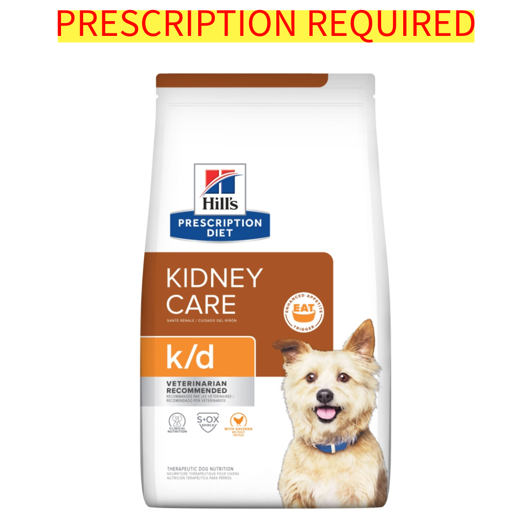Hill's Prescription Diet k/d Kidney Care Dry Dog Food - Supports Kidney Function & Urinary Health - Ideal for Dogs with Kidney Disease or Renal Issues
