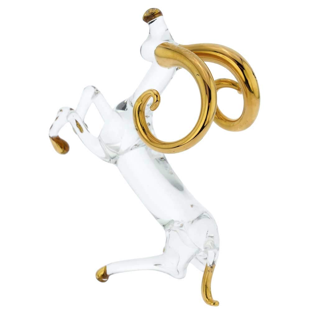 Authentic Murano Glass Aries Zodiac Sign from Venice - Handcrafted Italian Art Glass for Home Decor, Gifts & Astrology Enthusiasts