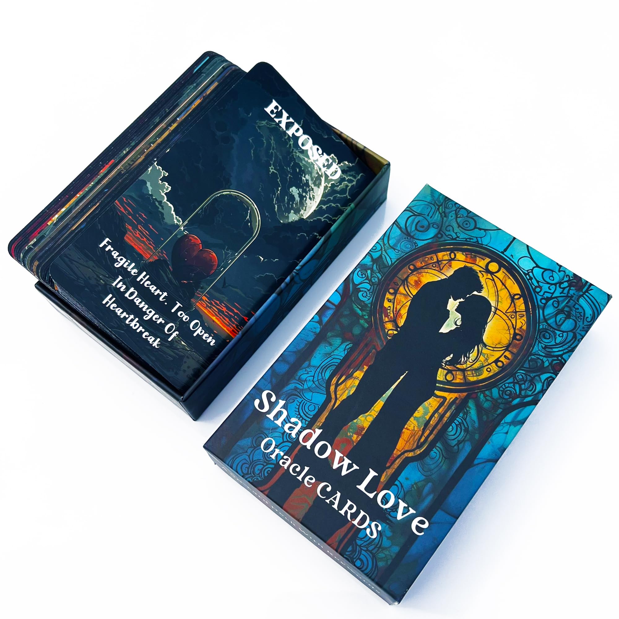 DPEHAKMK Shadow Love Oracle Deck - 78 Cards for Love, Relationships & Self-Reflection | Beginner-Friendly Divination Cards for Guidance, Healing & Spiritual Growth | Perfect for Meditation, Tarot Reading & Personal Development
