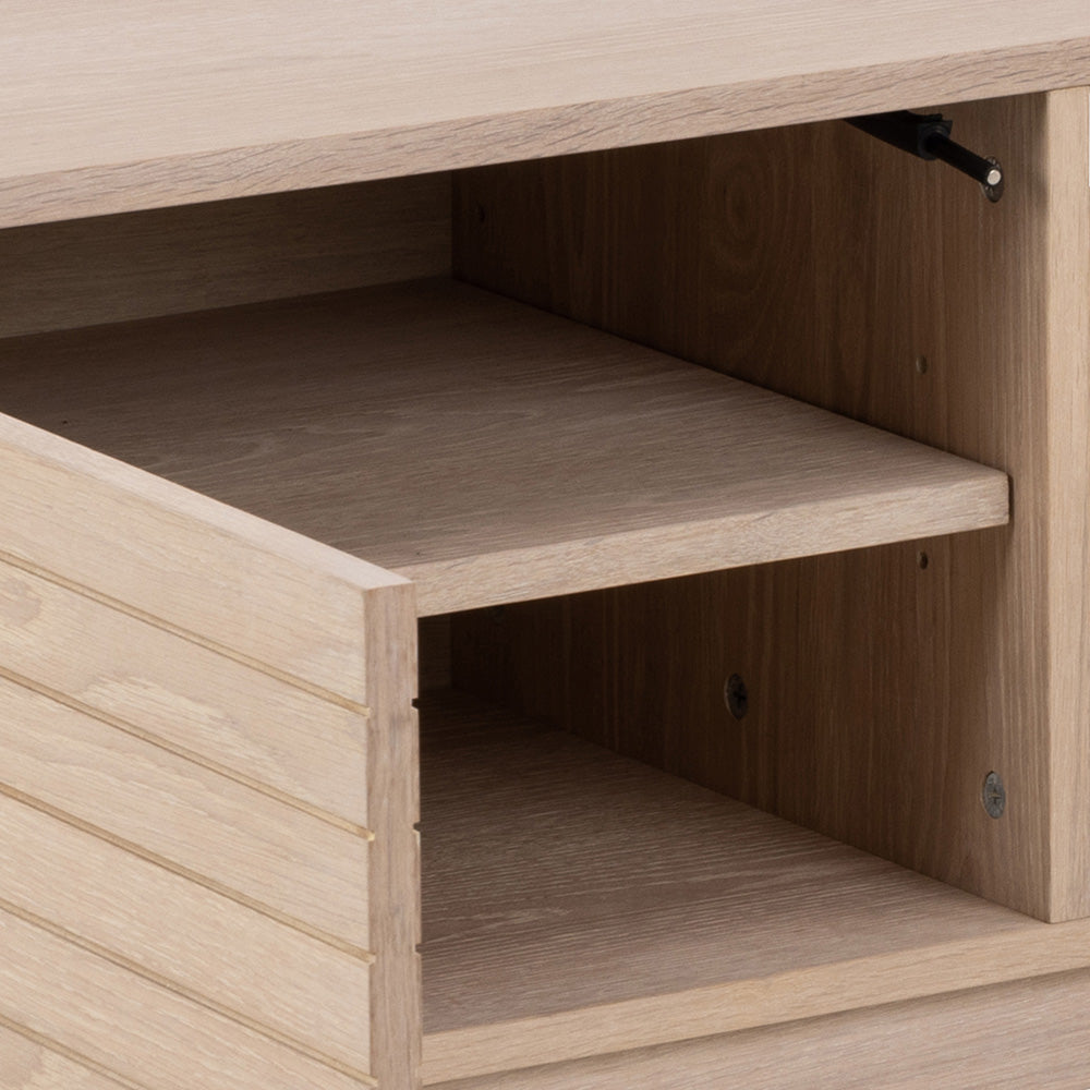 160cm Oak Entertainment TV Unit - Modern TV Stand with Storage for Living Room & Home Theater