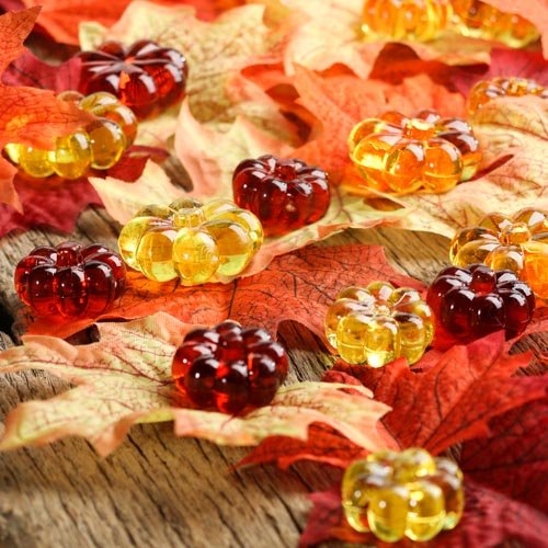 Realistic Acorns & Colorful Artificial Maple Leaves - Bulk Fall Decor for Weddings, Home Accent, DIY Crafts | Perfect for Autumn Centerpieces, Seasonal Wreaths & Tablescapes