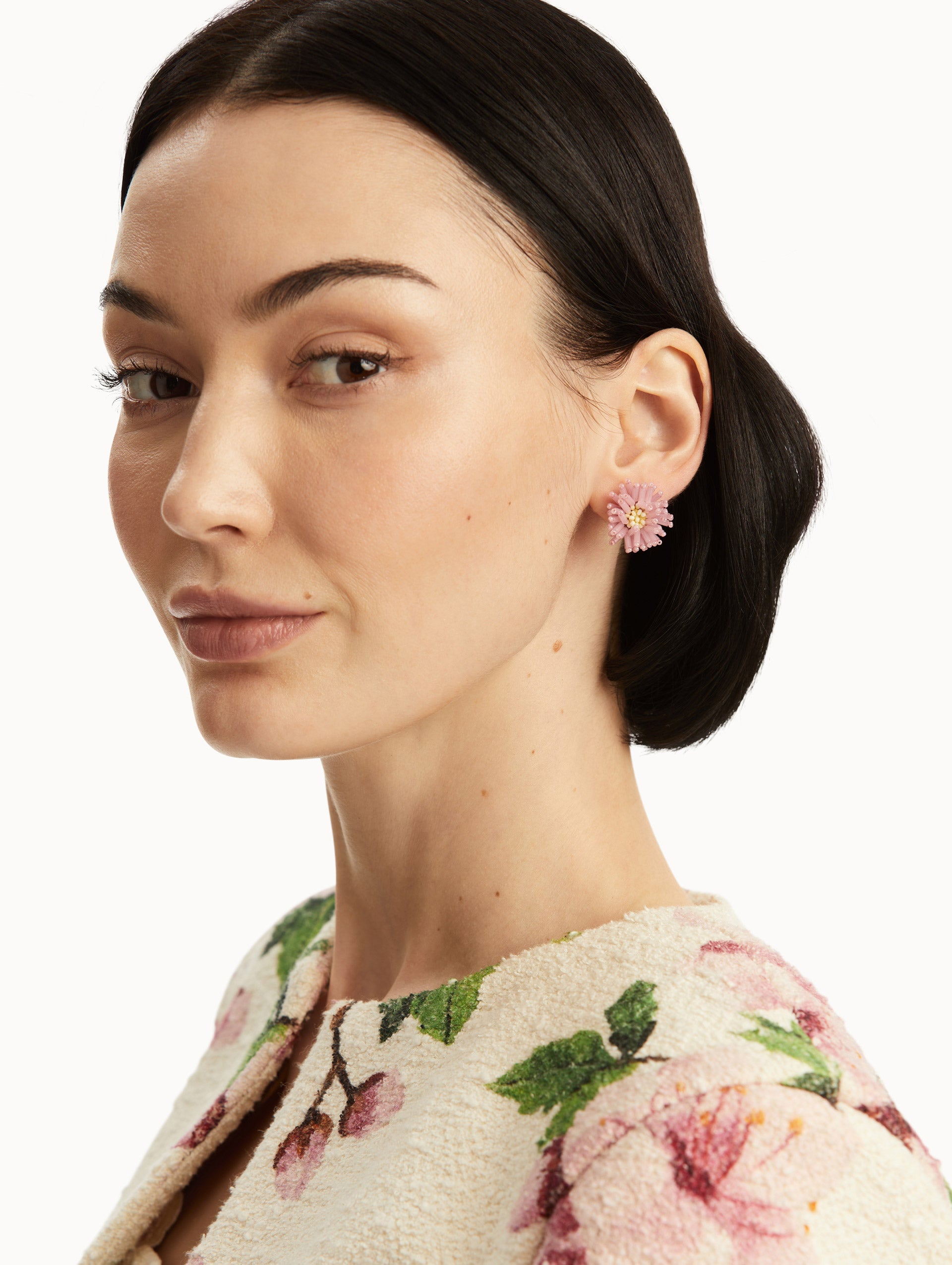 Pompom Flower Earrings for Women - Soft Yarn Floral Dangle Earrings | Boho Chic Accessories for Parties, Weddings & Everyday Wear
