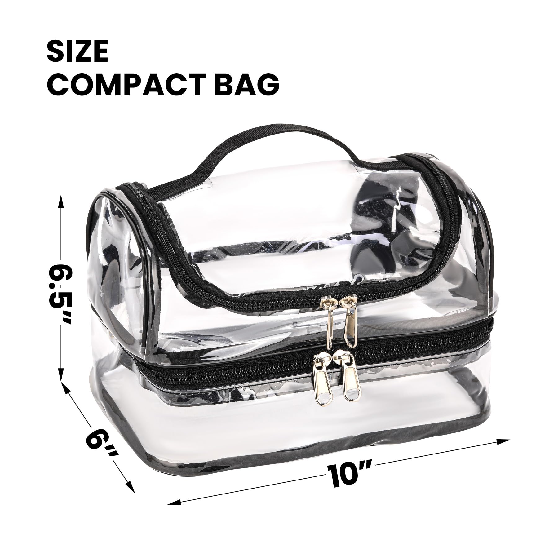 Clear Backpack and Double Lunch Bag Set for Kids - Stylish Black School Essentials for Daily Use & Travel