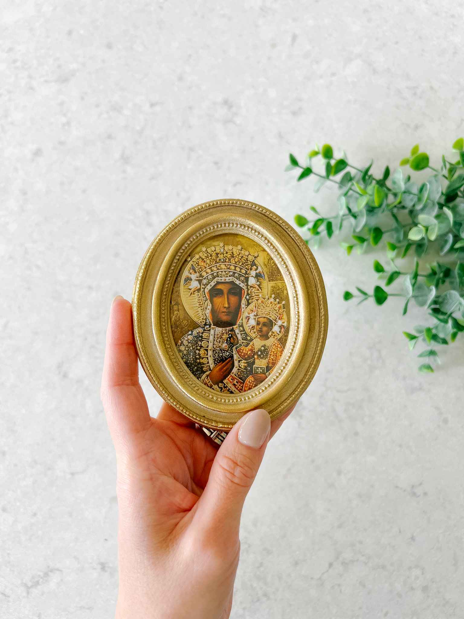Petite Our Lady of Czestochowa Framed Religious Wall Art - Perfect for Home Decor, Prayer Spaces & Catholic Gifts