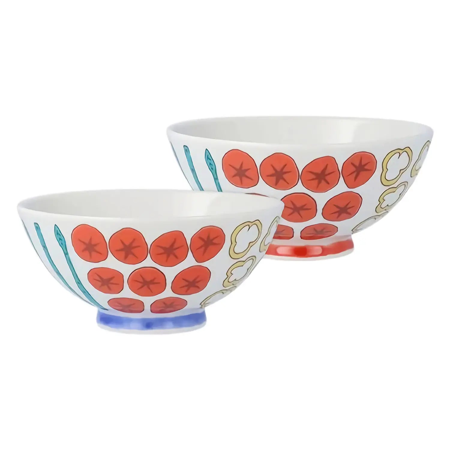 Premium Harekutani Porcelain Rice Bowl Set - Elegant Japanese Ceramic Dish for Rice, Soup, Salad & Sides - Perfect for Asian Dining, Home Kitchen & Restaurant Use