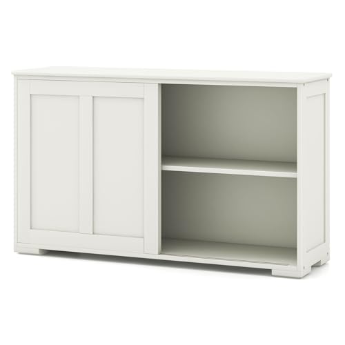Antique White/Wooden Sliding Door