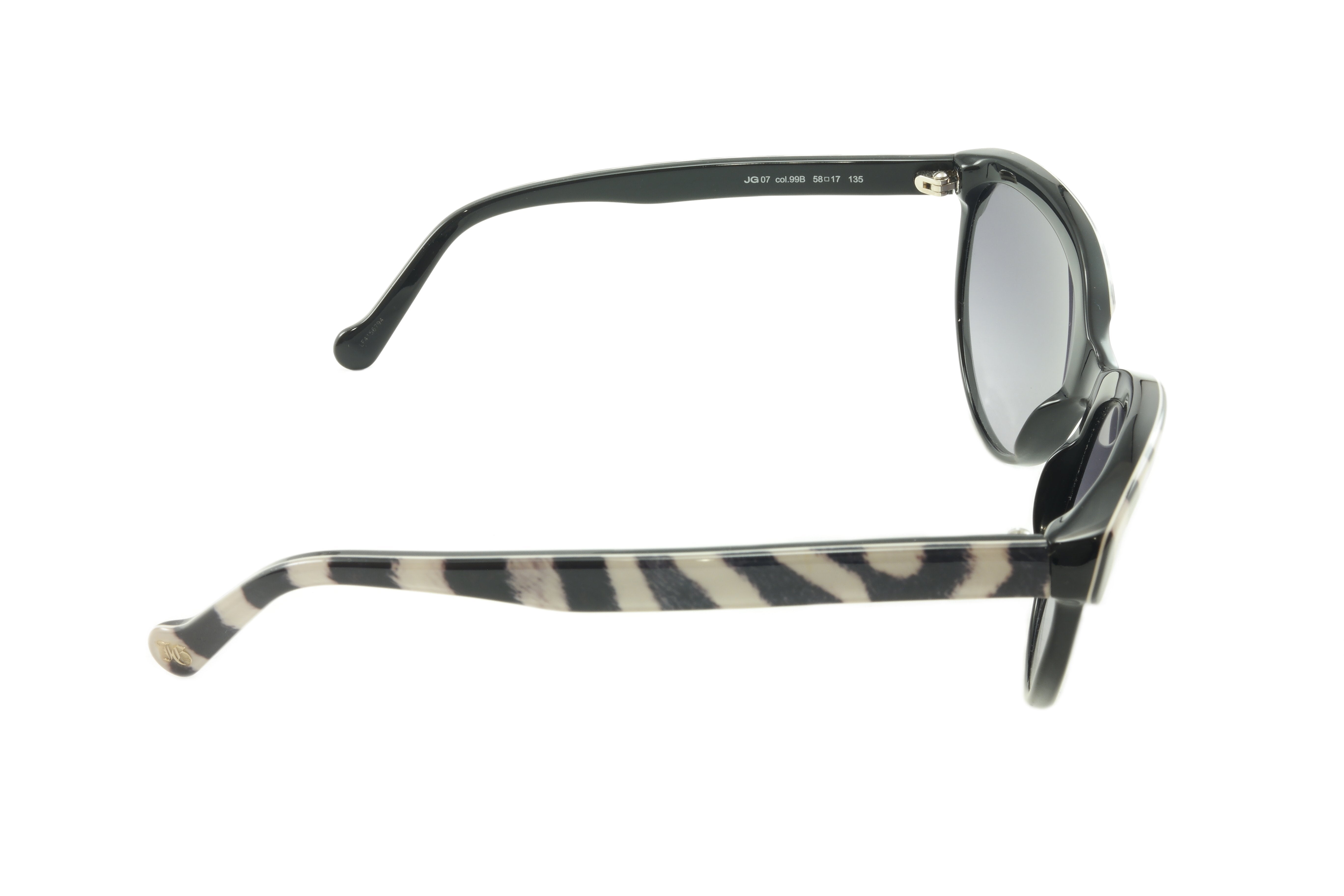 John Galliano JG07 99B Acetate Sunglasses - Black & White Italian Designer Frames for Men & Women | Perfect for Fashion, Beach & Outdoor Activities