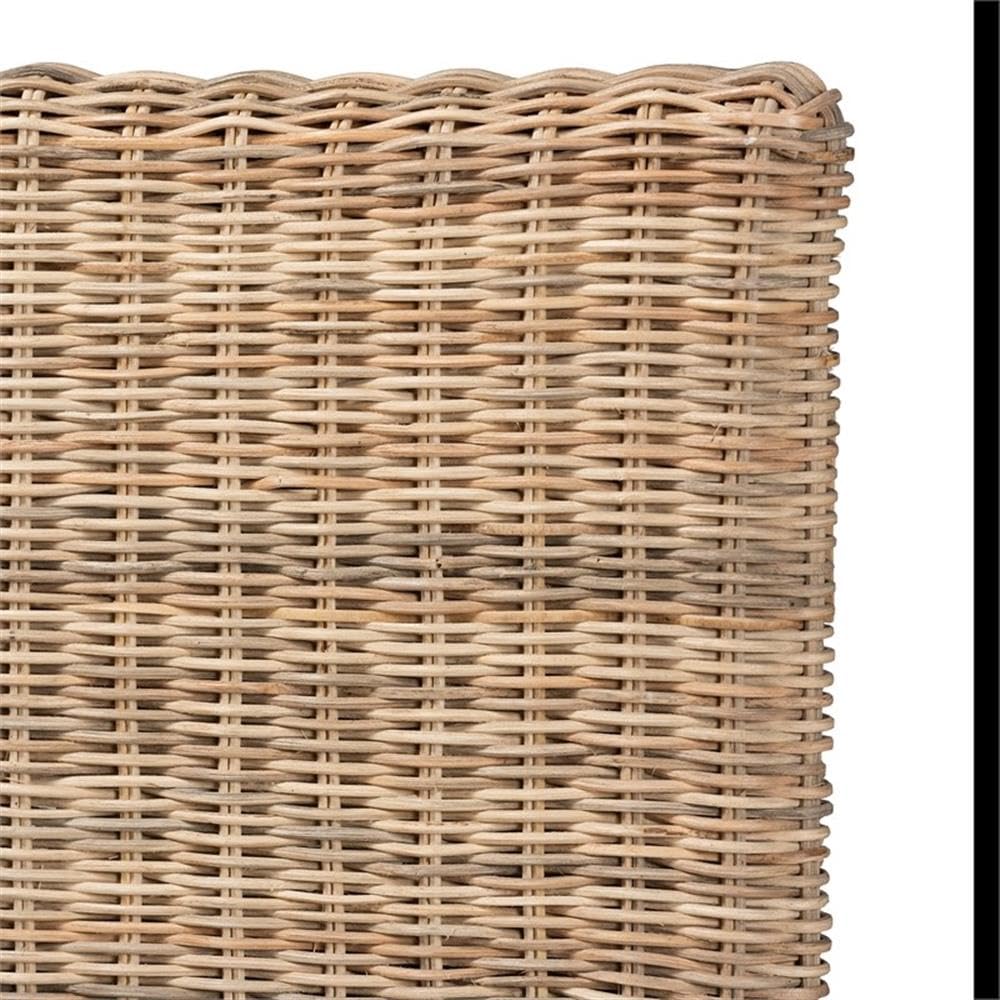 Baxton Studio Cantara Modern Bohemian Natural Rattan Queen Size Standalone Headboard - Stylish Bedroom Decor for Boho Chic & Coastal Home Interiors