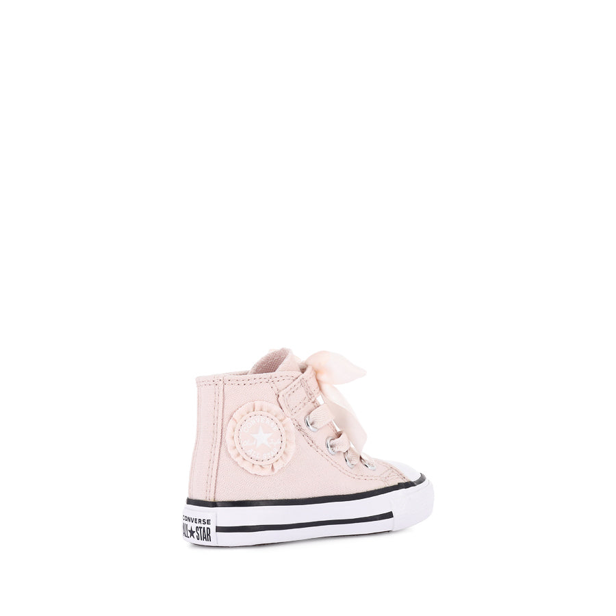 Converse All Star Hi Infant Sneakers 1V - Pink Swan, Blush Hush/White/Vamp Pyre | Comfortable Baby Shoes for Everyday Wear & Special Occasions