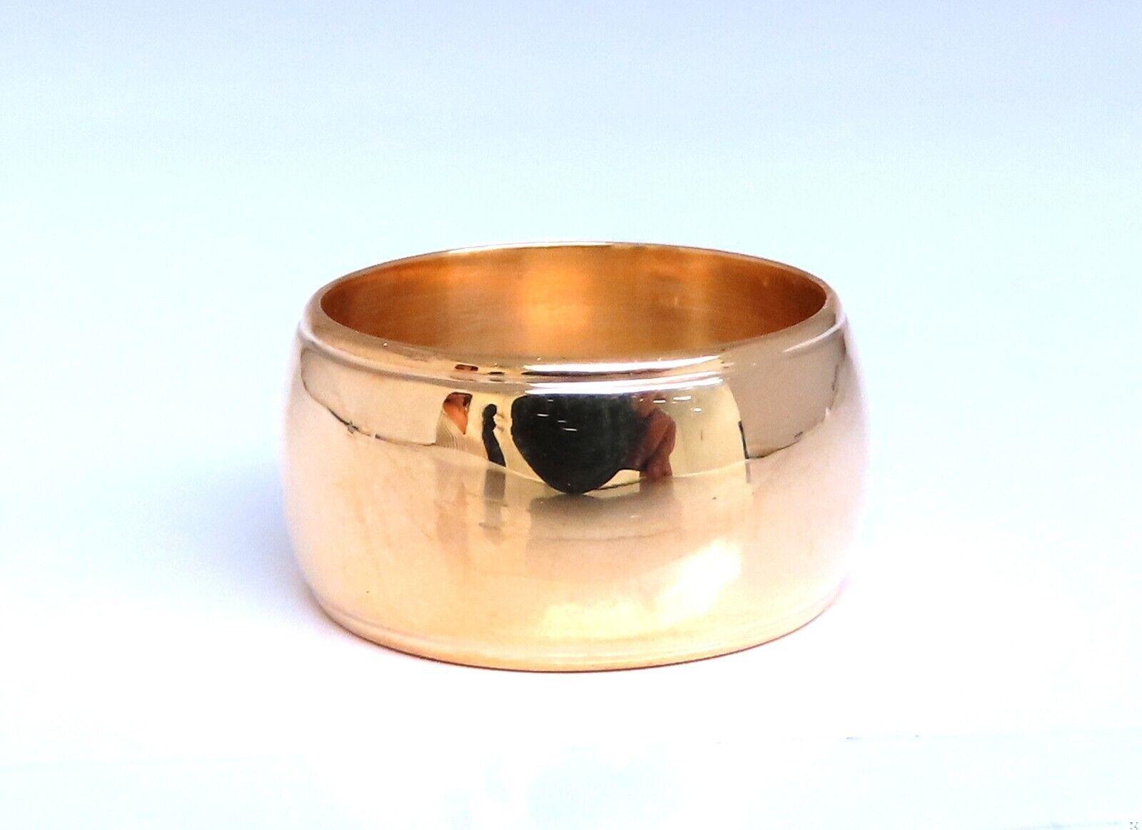 14kt Gold Mod Wide Solid 10.5mm Band Ring - Perfect for Weddings, Anniversaries & Special Occasions