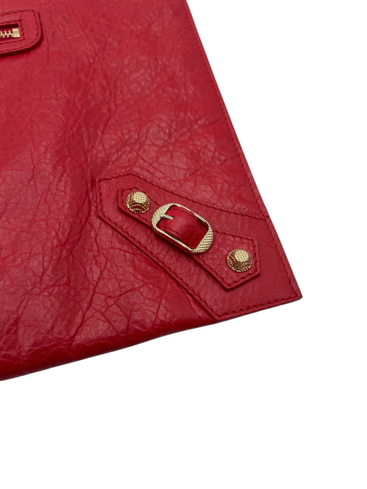 Balenciaga Motocross Red Women's Zip Pouch - Stylish & Compact Wallet for Everyday Use, Travel & Parties | Luxury Designer Clutch Bag for Women