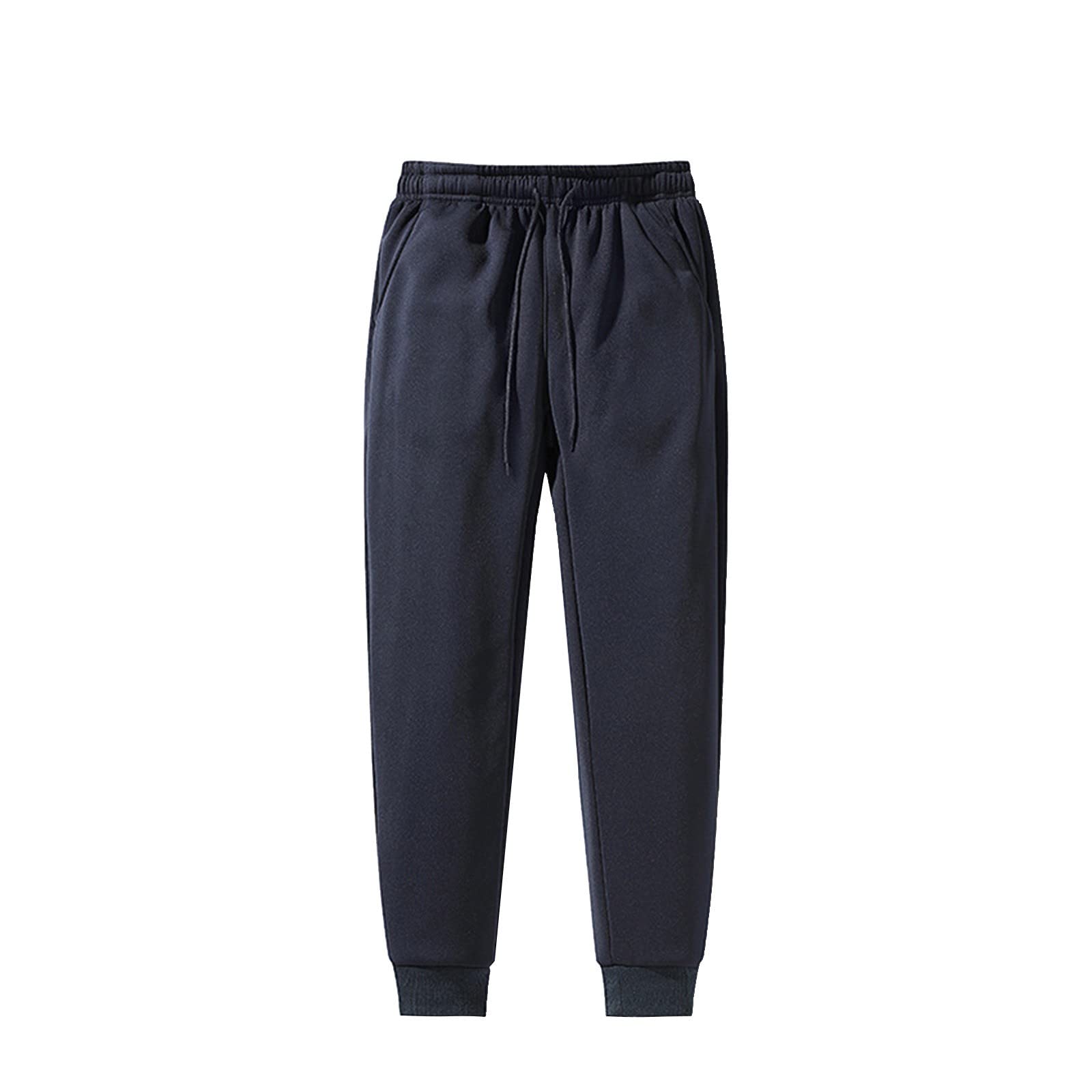 Men's Fleece Sweatpants - Winter Warm Plush Lined Joggers for Cold Weather - Cozy Lounge Pants for Home, Gym & Outdoor Activities