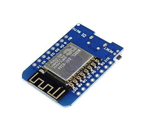 Wemos D1 Mini ESP8266 WiFi Development Board - Microcontroller IoT Board with USB Port & Micro USB Cable | Compatible with Arduino, MicroPython, NodeMCU, Raspberry Pi | Perfect for Home Automation, IoT Projects & DIY Electronics