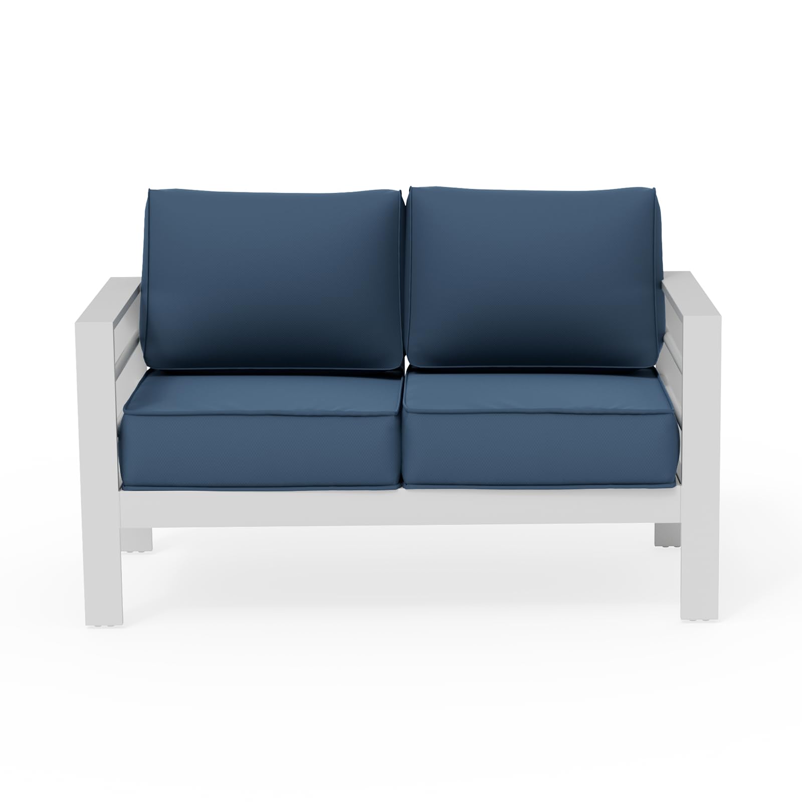 UDPATIO Outdoor Loveseat - Aluminum Patio Furniture with 5