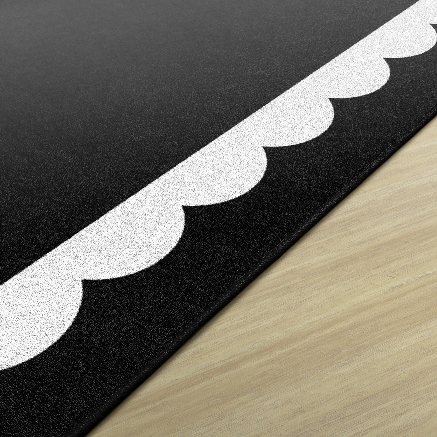 Black & White Scallop Border Trim - Stylish Brights Decorative Edge for Scrapbooking, Bulletin Boards & Classroom Decor