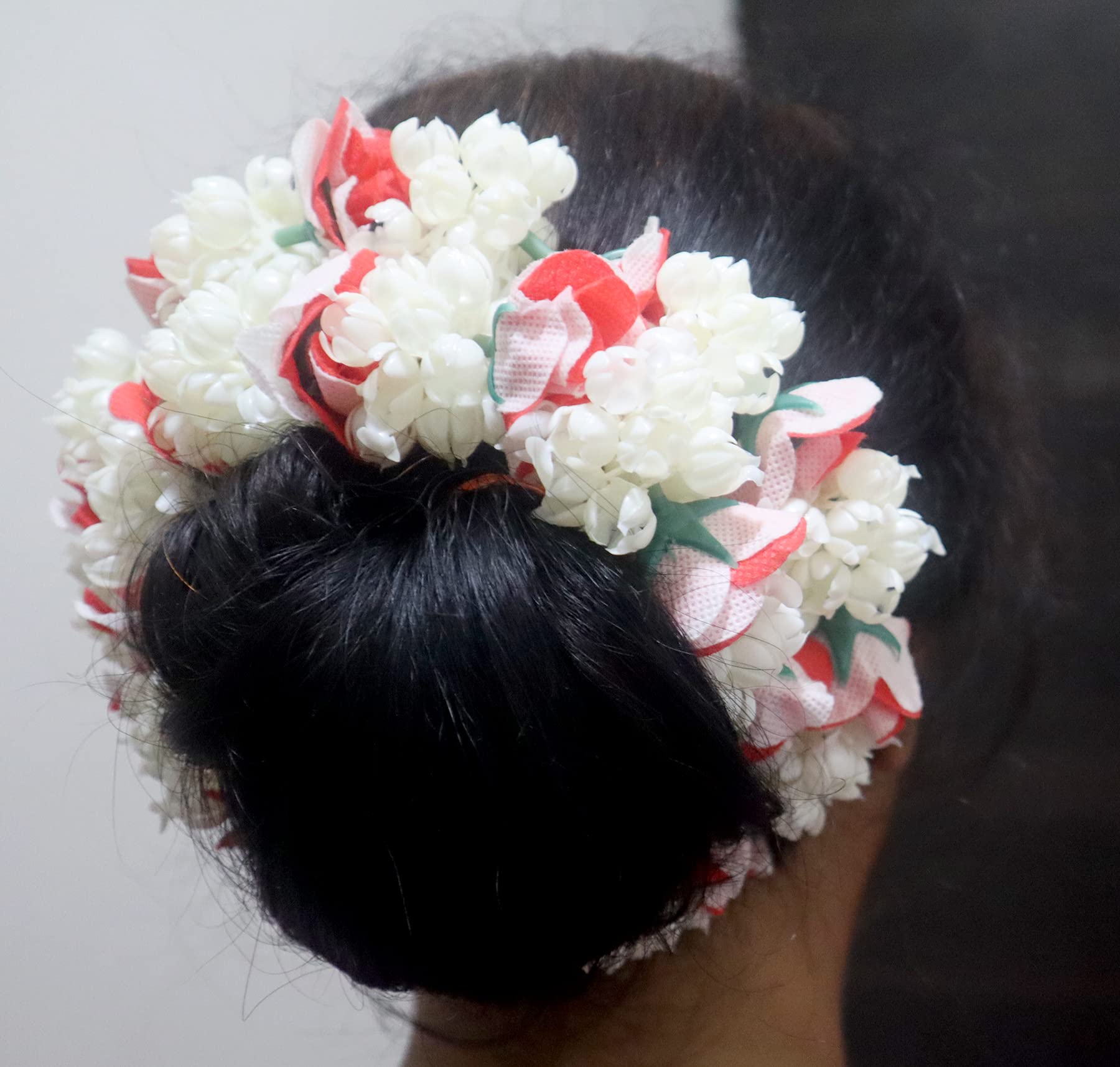 Anagha Long Flower Hair Accessories for Bun Making - Bridal Gajra/Veni Hair Jewelry for Women - Perfect for Weddings, Parties & Special Occasions