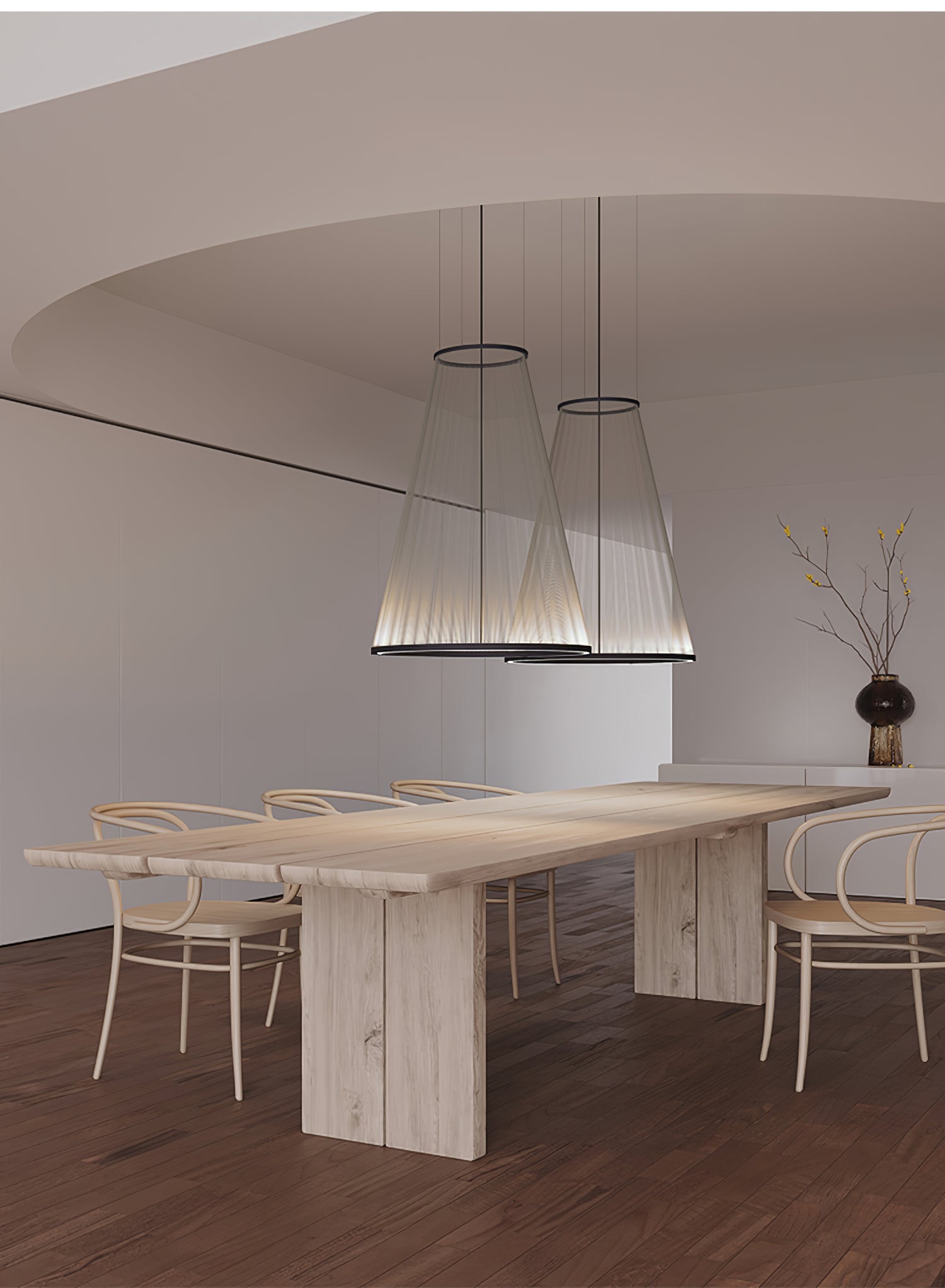 Modern Aeris Mesh Pendant Light - Sleek Minimalist Hanging Fixture for Kitchen Island, Dining Room & Bedroom Lighting | Dimmable LED Chandelier for Home Decor