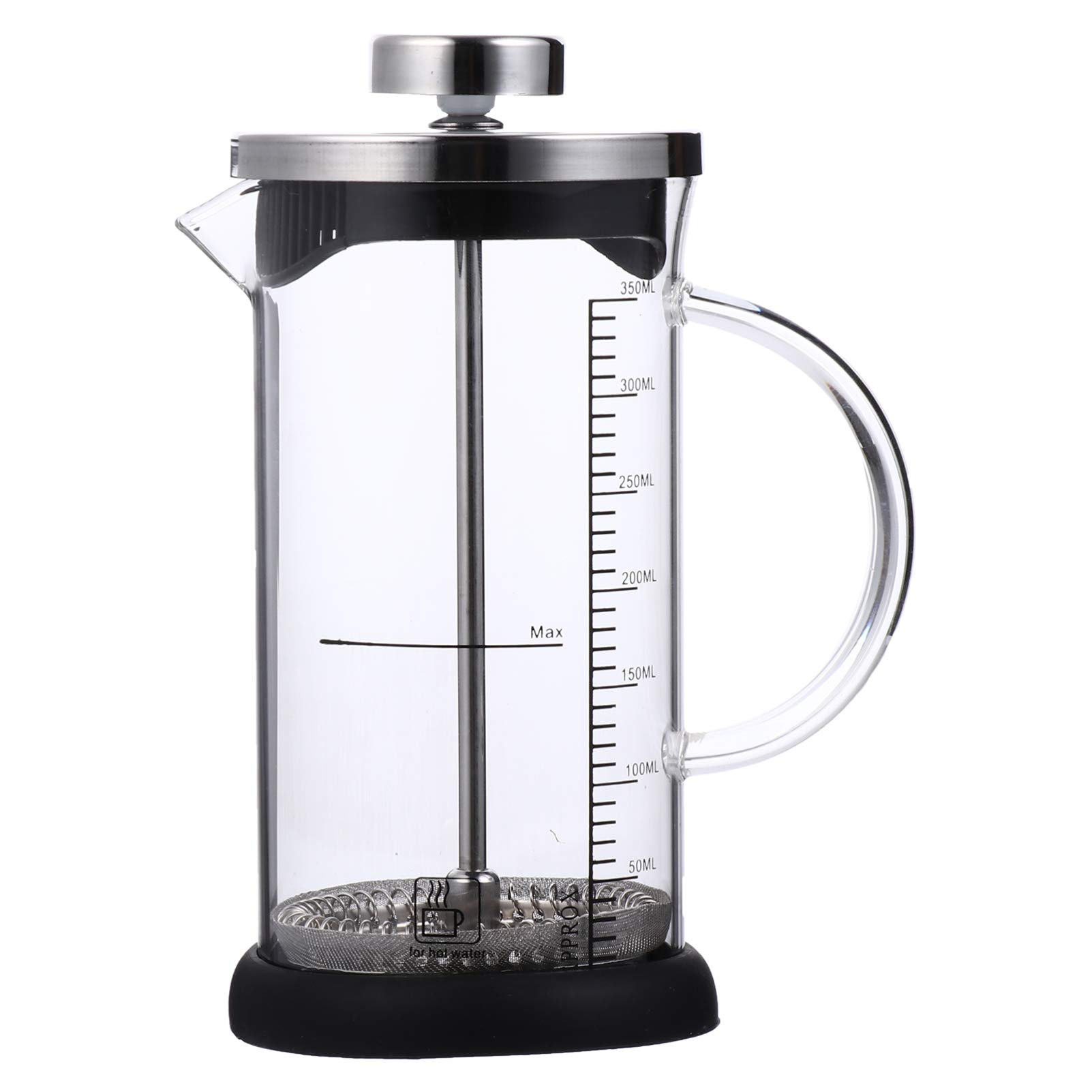 Hemoton 1-Piece Portable Espresso Maker - Stainless Steel Stovetop Coffee Pot with Glass Kettle for Manual Espresso & Tea Brewing | Perfect for Travel, Camping & Home Use