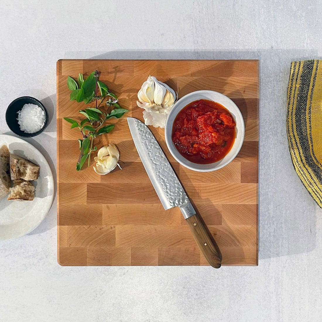 J.K. Adams Professional End Grain Maple Cutting Board 12x12 Inch - Premium Wooden Chopping Block for Kitchen, Butcher Block for Meat & Vegetables - Perfect for Home Chefs & Professional Kitchens
