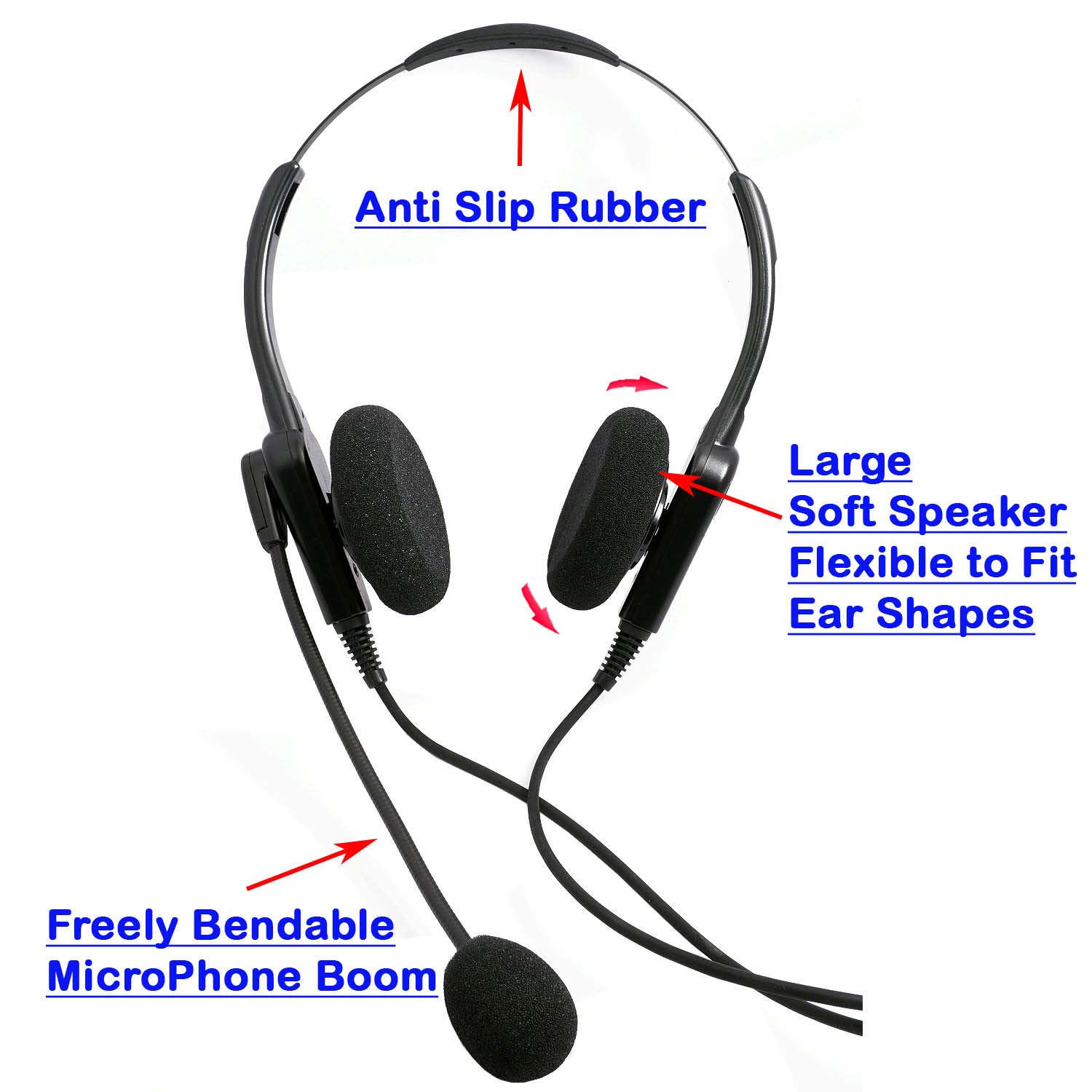 INNOTALK PC Gaming Headset with Microphone - Durable Stereo Headphones for Computer, Laptop, Sound Card | Perfect for Online Gaming, Zoom Meetings & Remote Work
