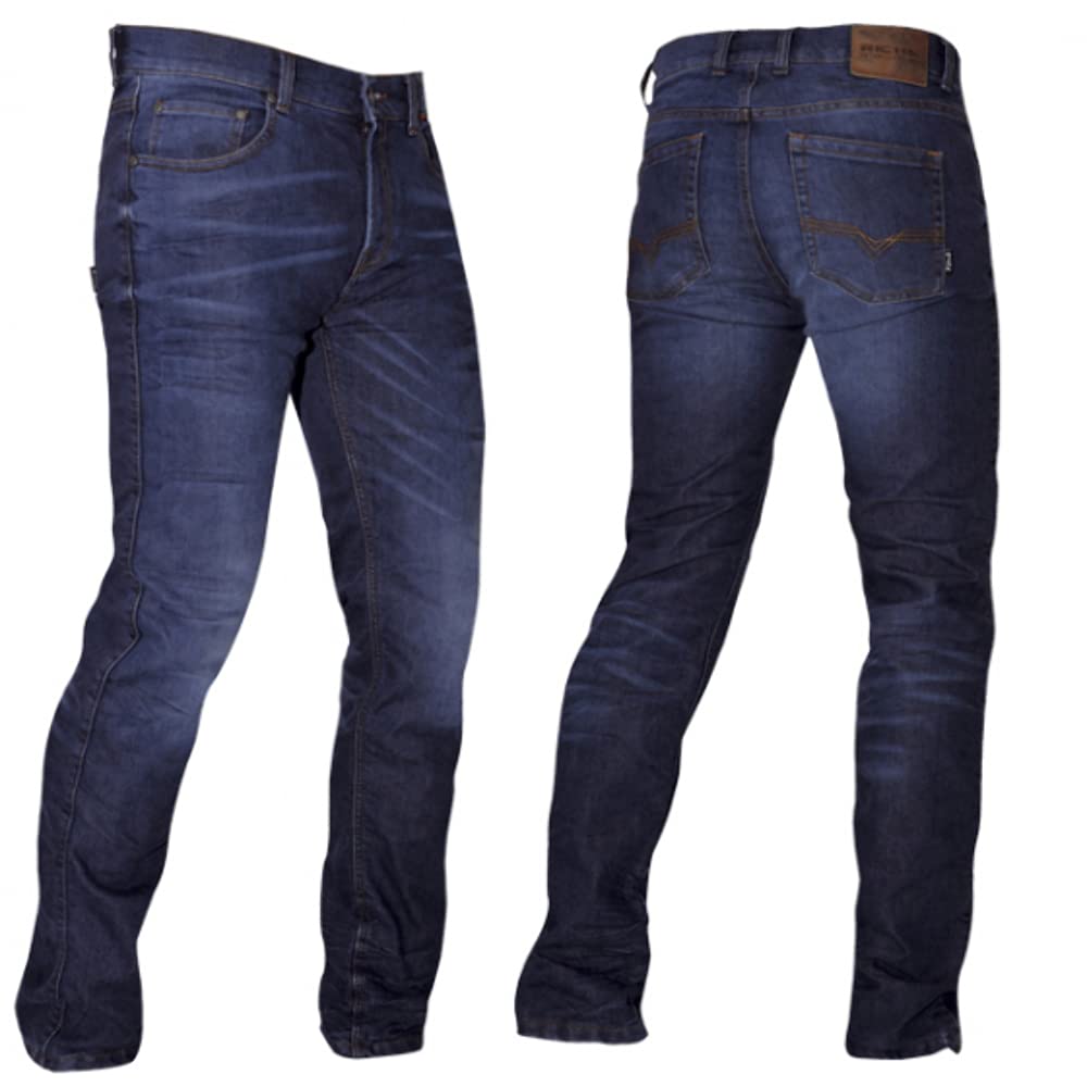 Original CE Certified 7OJH300/32 Blue Motorcycle Jeans - Size 32 Standard for Men | Protective Riding Pants for Street Bikers & Commuters