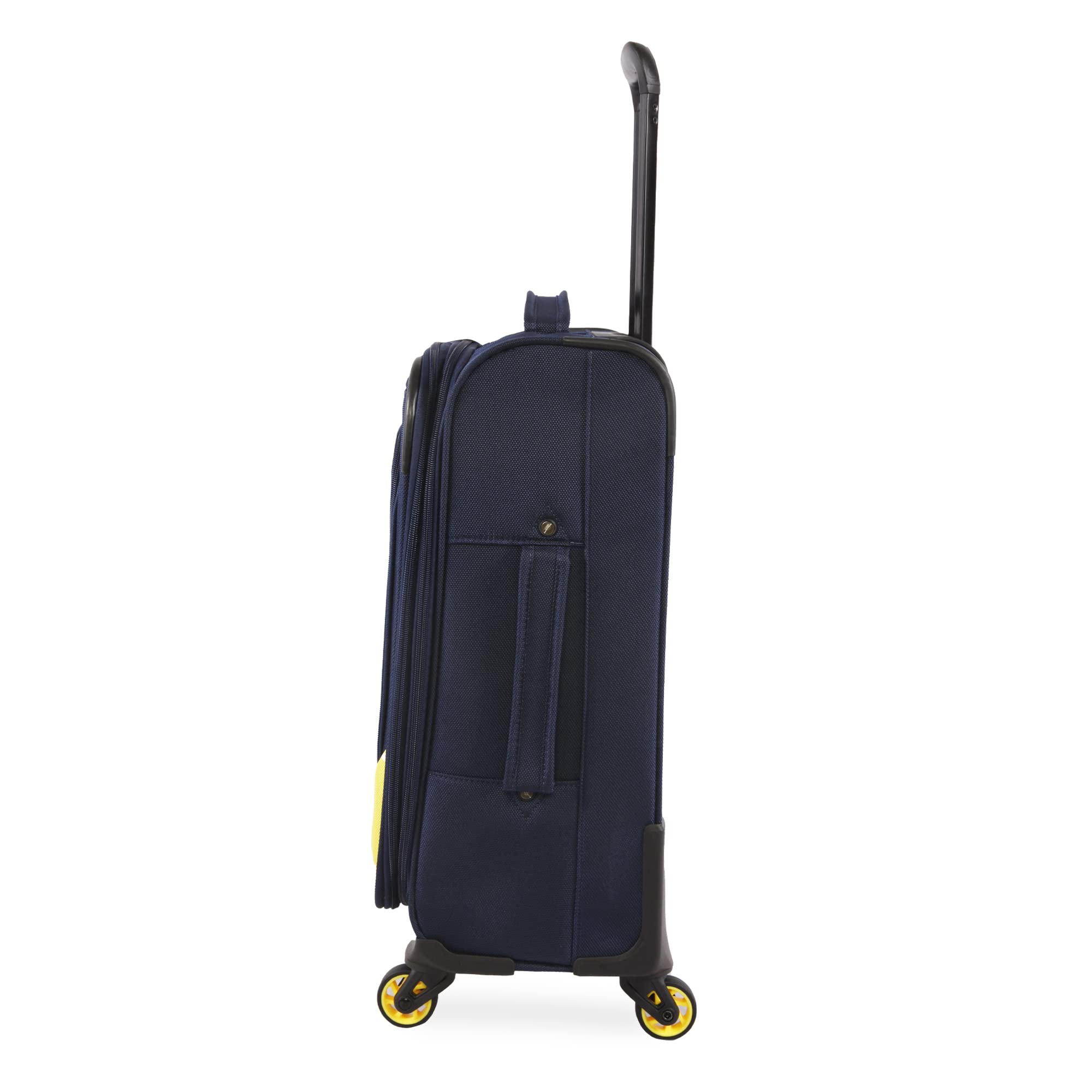 NAUTICA Pathfinder 2-Piece Softside Luggage Set in Navy/Yellow - Lightweight Spinner Suitcase for Travel, Business Trips & Weekend Getaways