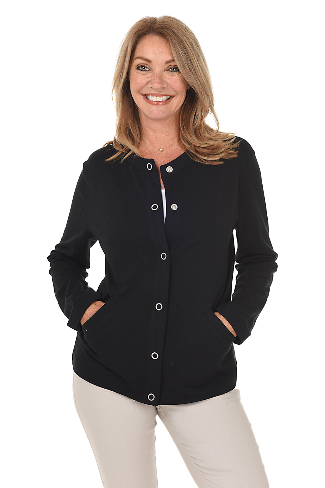 Snap Button Jacket for Men & Women - Stylish & Durable Denim Jacket with Snap Buttons - Perfect for Casual Outfits, Outdoor Adventures & Layering in Fall & Winter