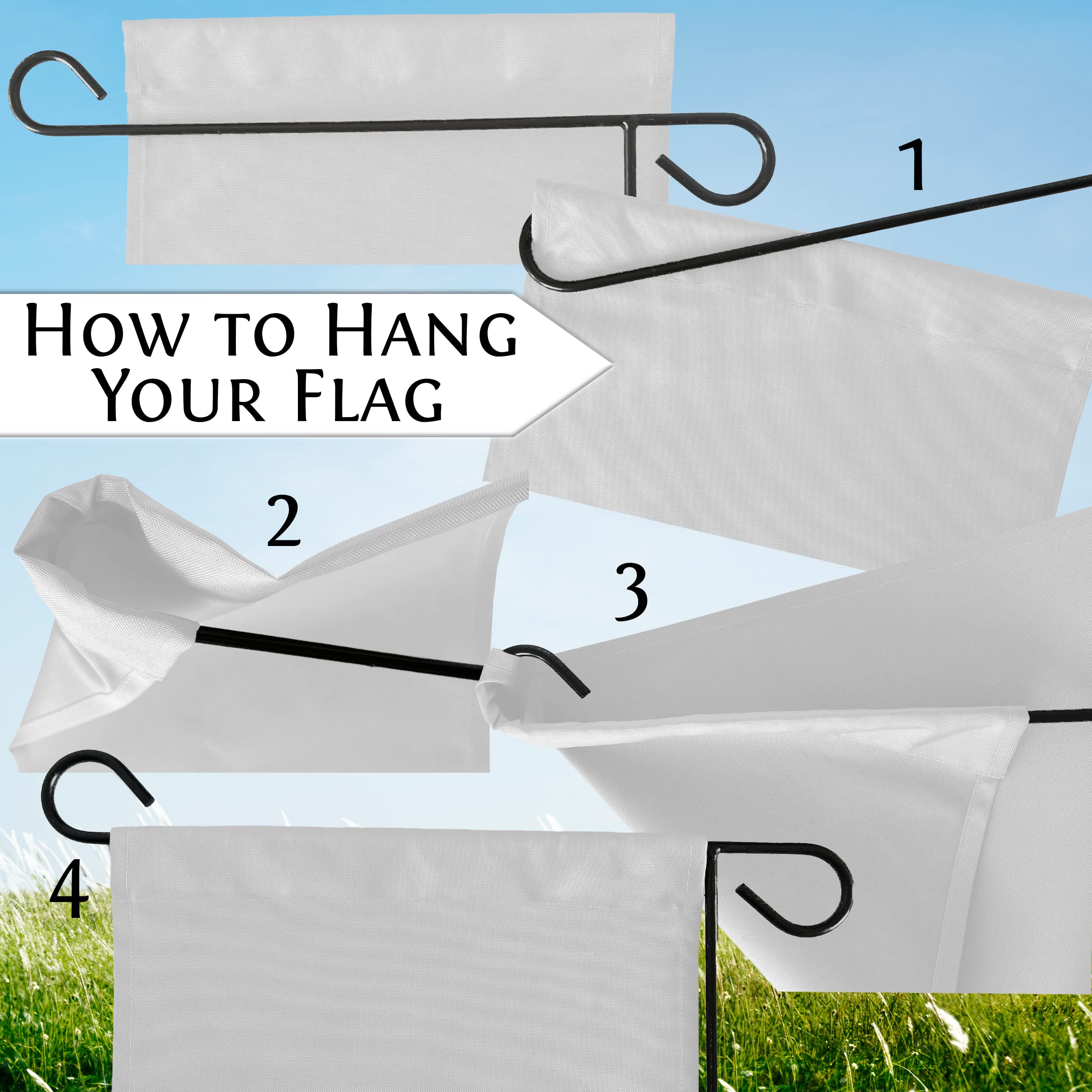 Custom Personalized Class A Motorhome Camp Flag - 3 Lines of Text, White Fabric with Red Design | Perfect for RV Camping, Tailgating & Outdoor Adventures