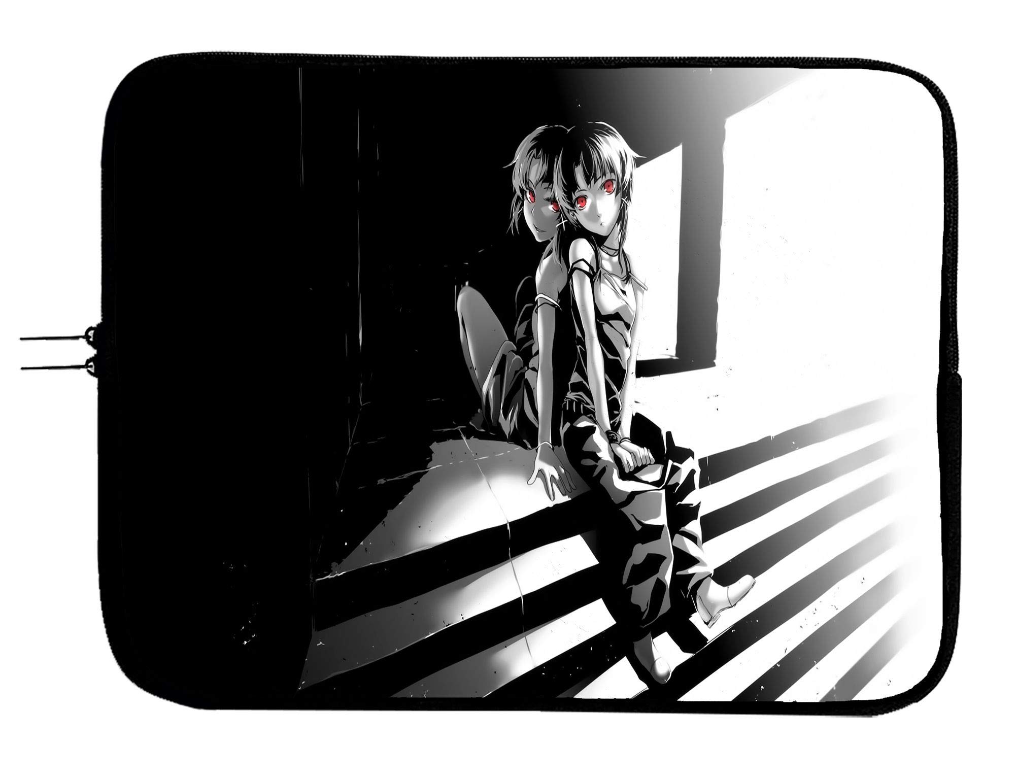 Brand3 Serial Experiments Lain Anime Laptop Sleeve Bag - Waterproof Cushioned Case for 13-13.3 Inch Laptop/Tablet with Matching Mousepad | Perfect for School, Work & Anime Fans