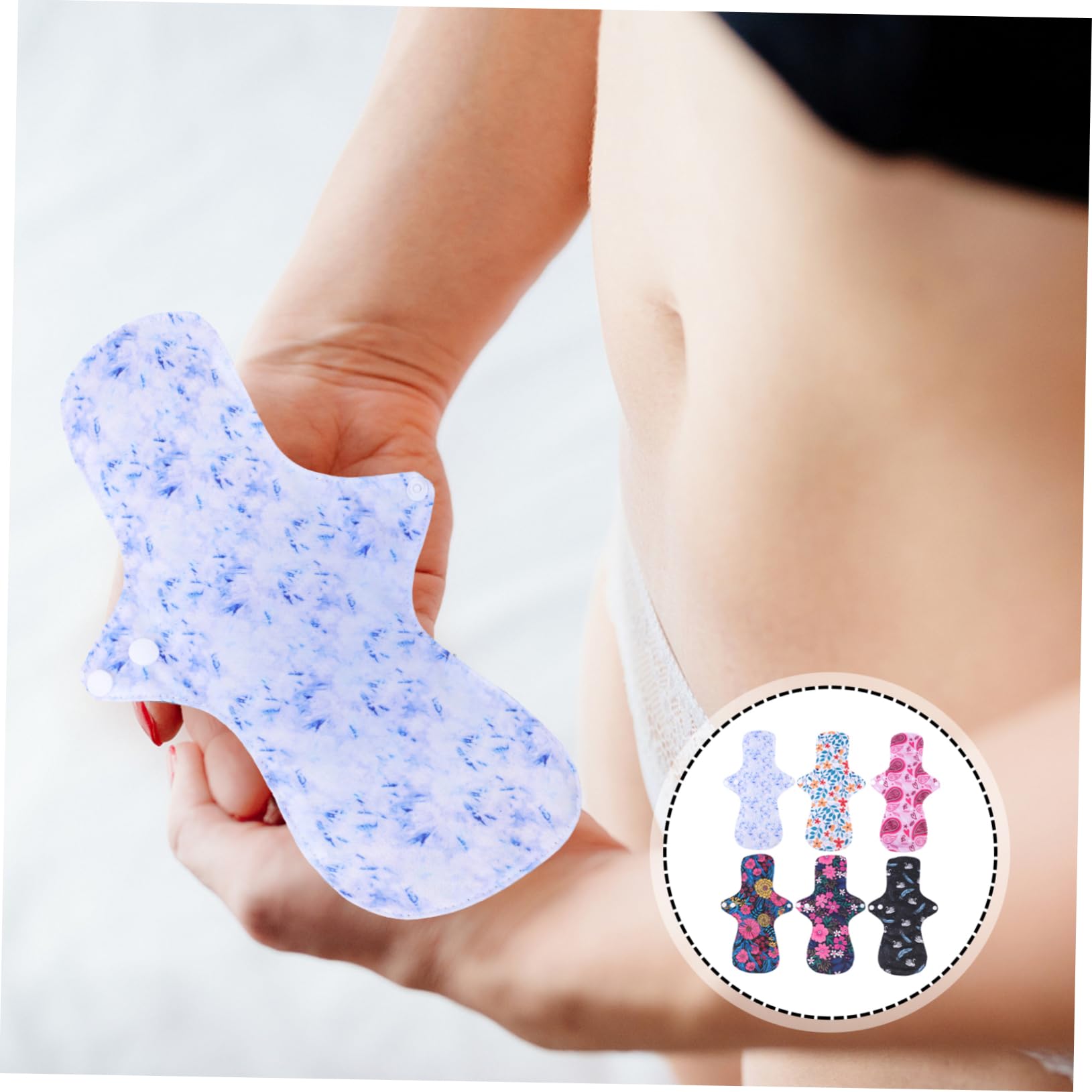 Minkissy 30pcs Reusable Sanitary Pads - Washable Menstrual Pads for Women with Waterproof Membrane, Soft & Absorbent Cloth Sanitary Napkins - Perfect for Daily Use, Postpartum Care, and Overnight Protection