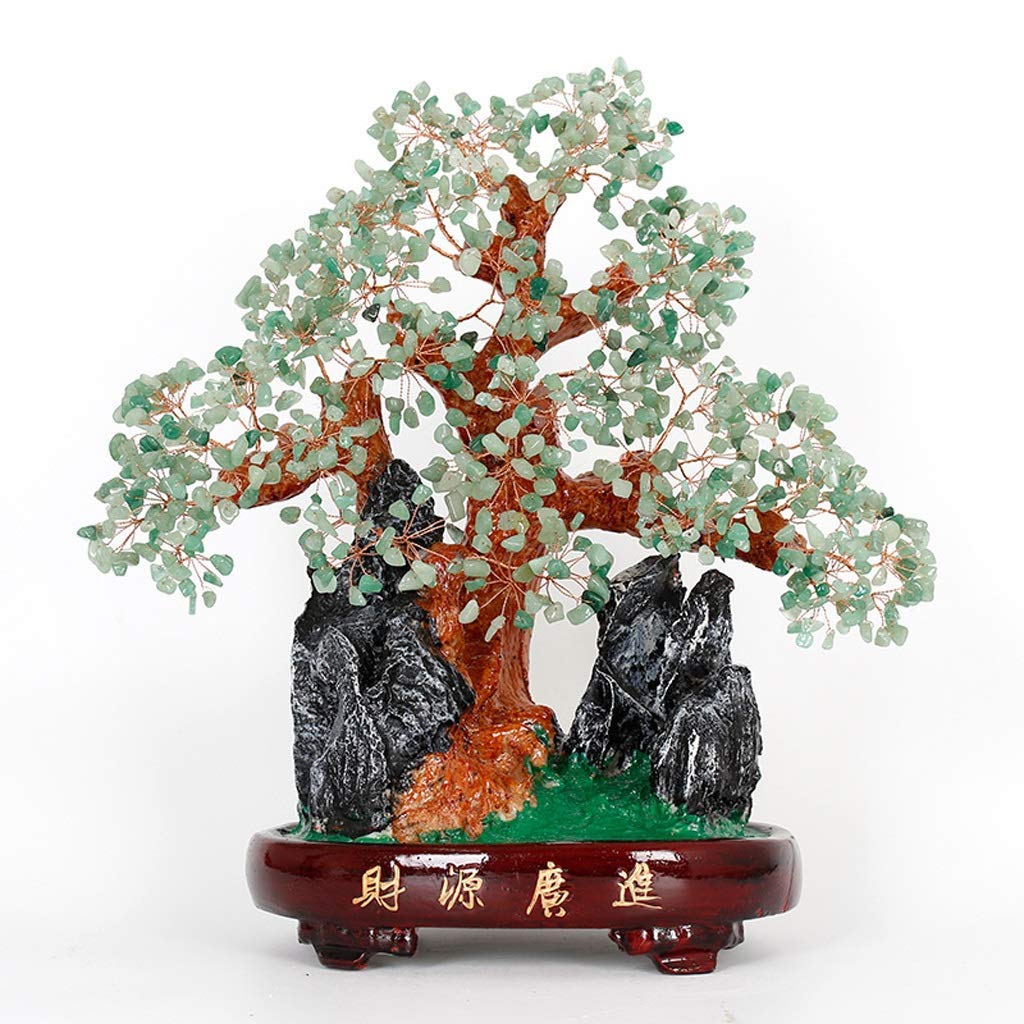 FMOGG Gemstone Money Tree - Feng Shui Crystal Bonsai for Wealth & Luck, Healing Decorative Home Office Gift (Living Room, Desk, Meditation Space)