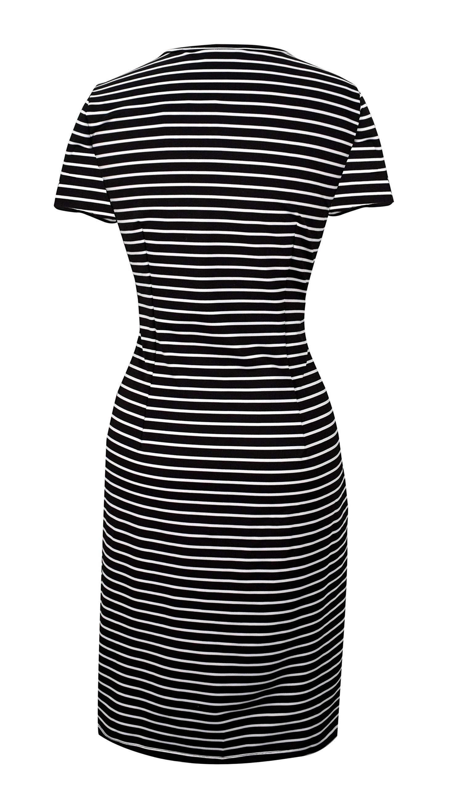 Stylish Women's Diagonal Striped Cocktail Dress - Mid-Length Shift Dress for Parties, Dinners & Special Occasions
