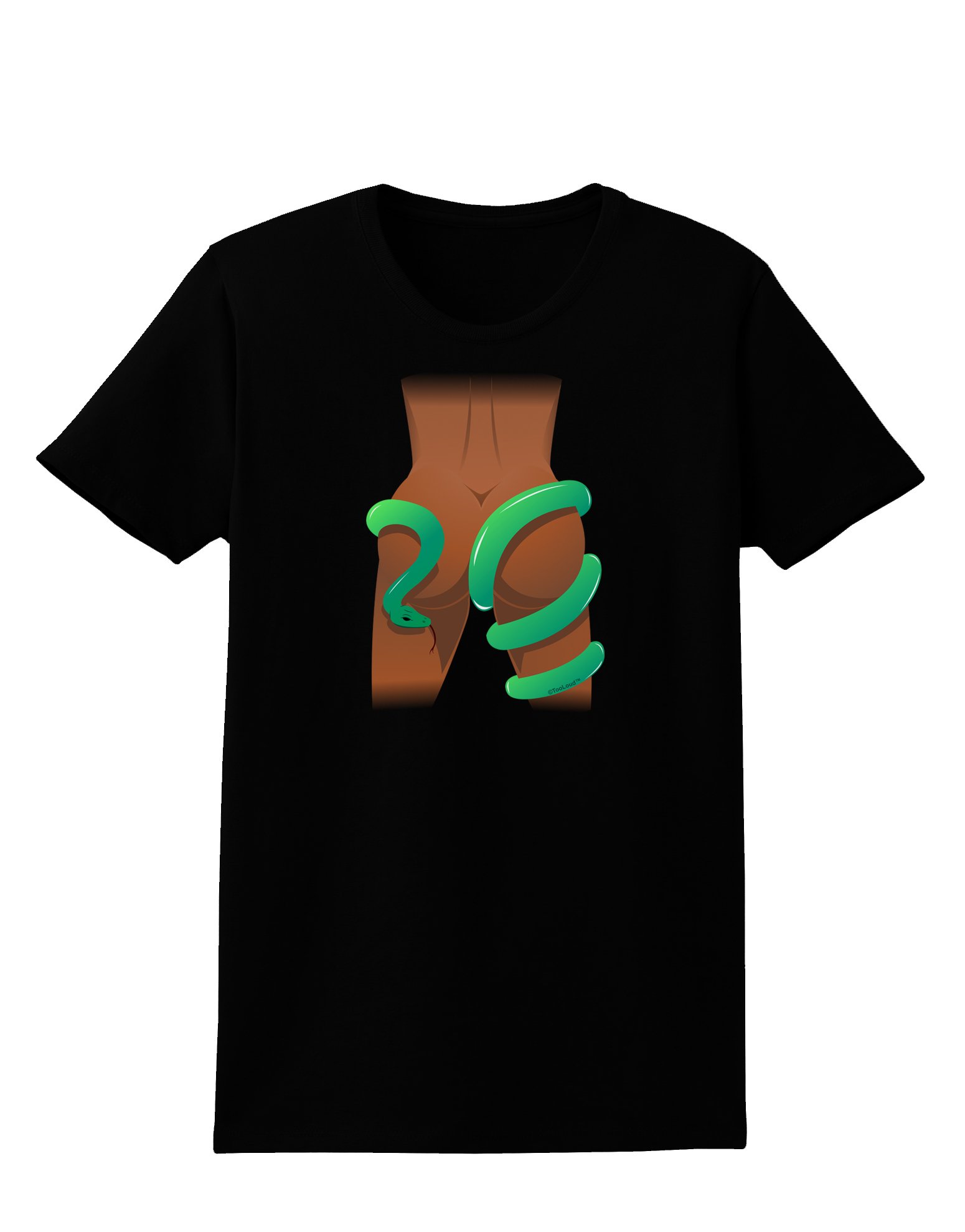 TooLoud Lady Anaconda Design Dark Women's T-Shirt | Graphic Tee for Casual Wear, Concerts & Street Style