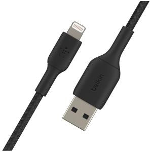 Belkin BOOST CHARGE 6.6ft Braided Lightning to USB A Cable - Fast Charging & Durable for iPhone - Perfect for Home, Office & Travel Accessories