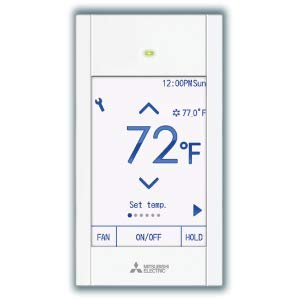 Mitsubishi PAR-CT01MAU-SB Touch MA Remote Controller for Air Conditioners - Universal AC Remote Control for Home & Office Use