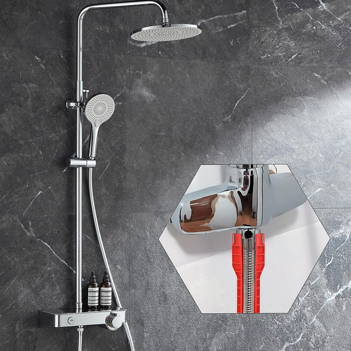 14-in-1 Multi-Functional Pipe Wrench Set - Faucet & Sink Installer Tool with Anti-Slip Grip - Perfect for Bathroom, Kitchen & Sink Plumbing Repairs & Installations - DIY Home Improvement & Professional Use