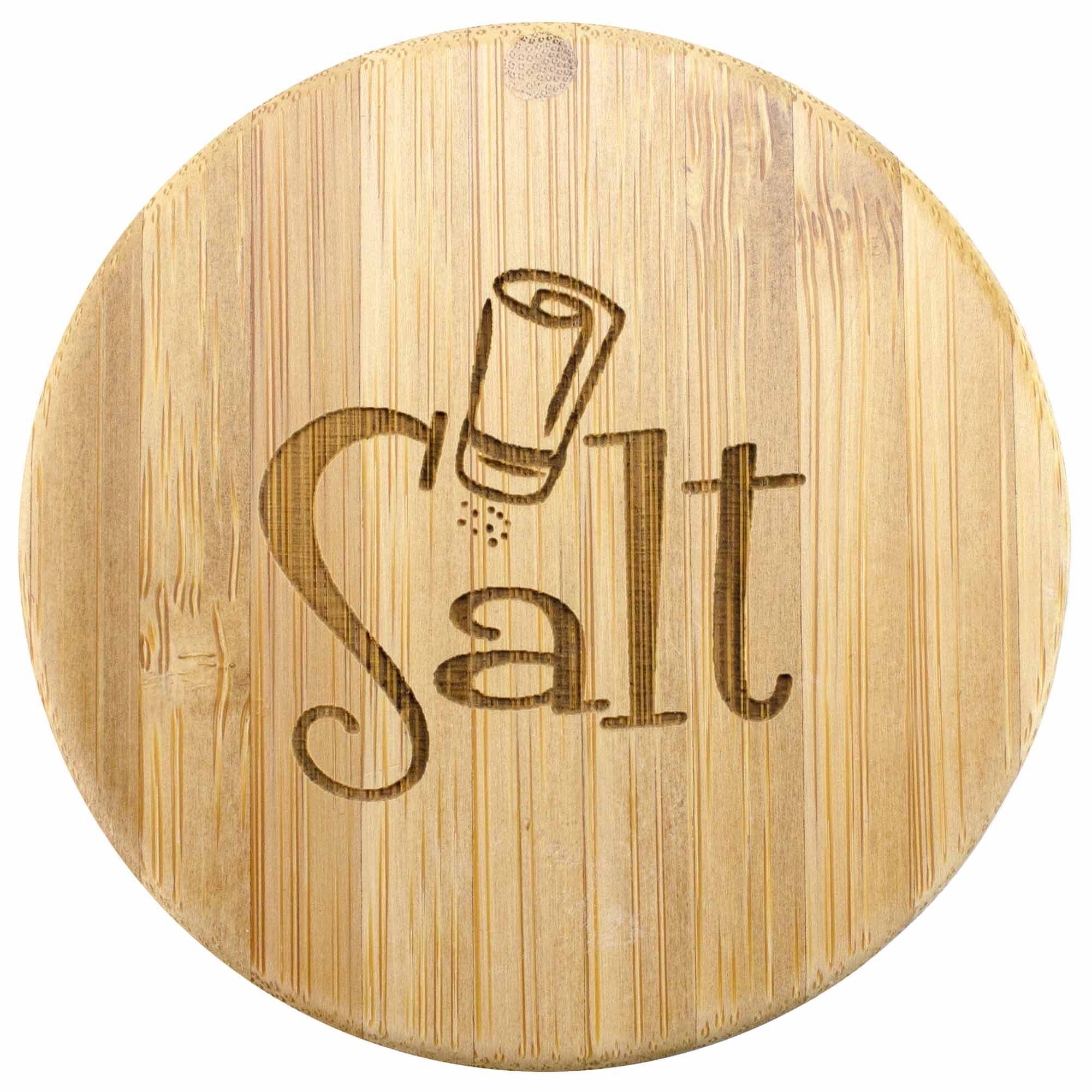 Engraved Salt Shaker with Lid - 6 Oz Salt Cellar for Kitchen, Dining Table & Gift Giving - Premium Stainless Steel Spice Dispenser for Home & Restaurant Use