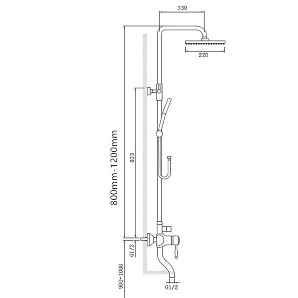 Premium Chrome-Plated Shower Kit with 8