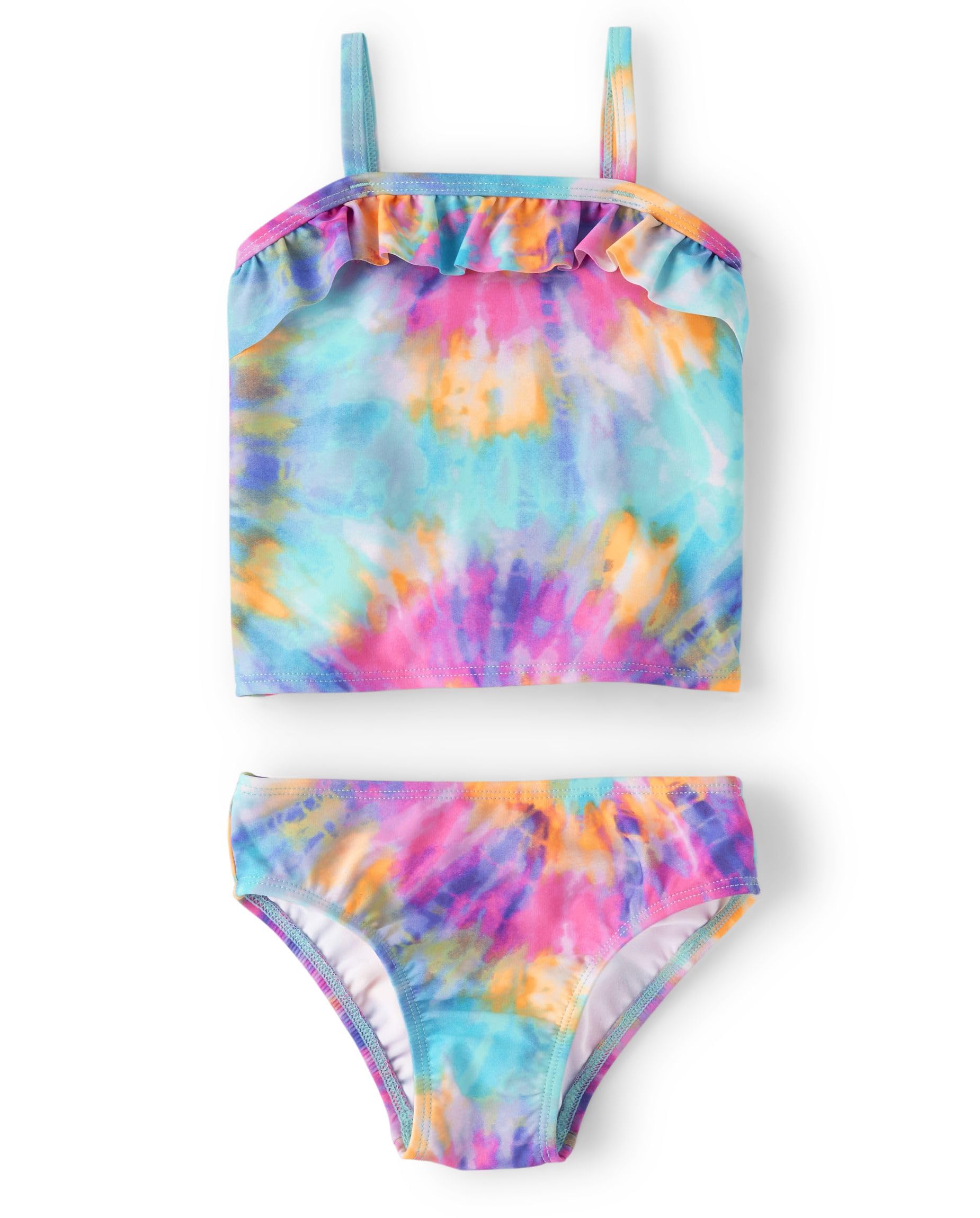 The Children's Place Girls' & Toddler 2-Piece Tankini Swimsuit Set | UPF 50+ Sun Protection | Quick-Dry Swimwear for Beach & Pool Play | Toddler & Little Girl Swimsuits for Summer Vacation