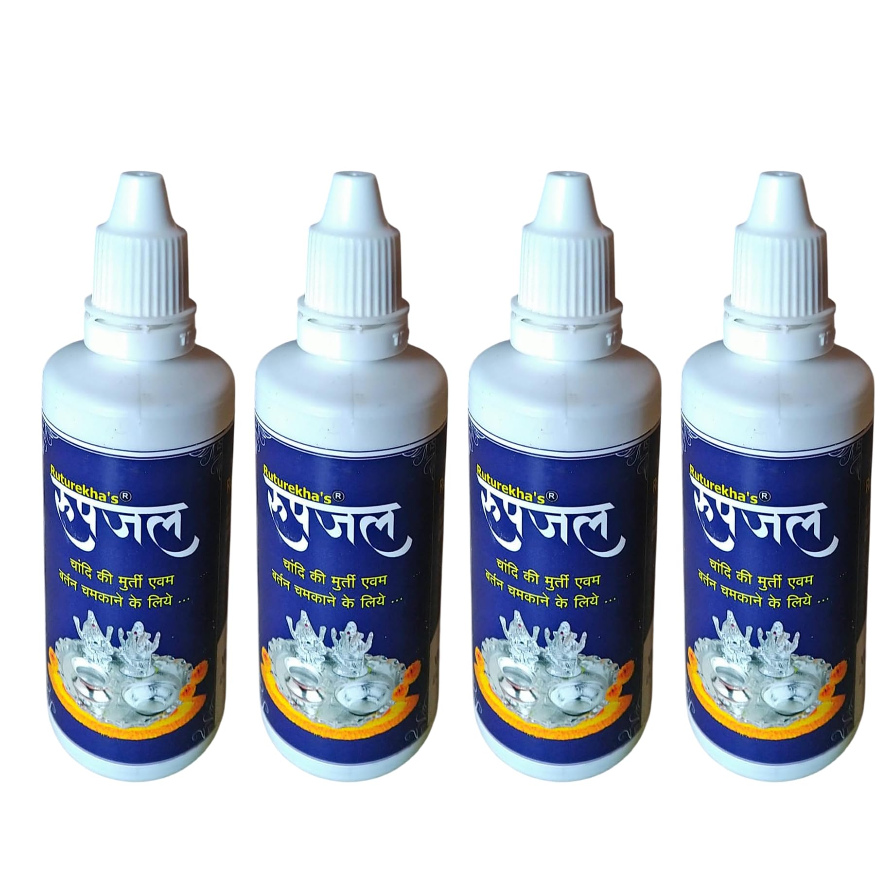 Ruturekha's Roopjal Silver Cleaner & Polish - Remove Tarnish & Oxidation for Shiny Silver Jewelry, Flatware & Decorative Items | Perfect for Restoring Antiques, Wedding Silverware & Home Decor