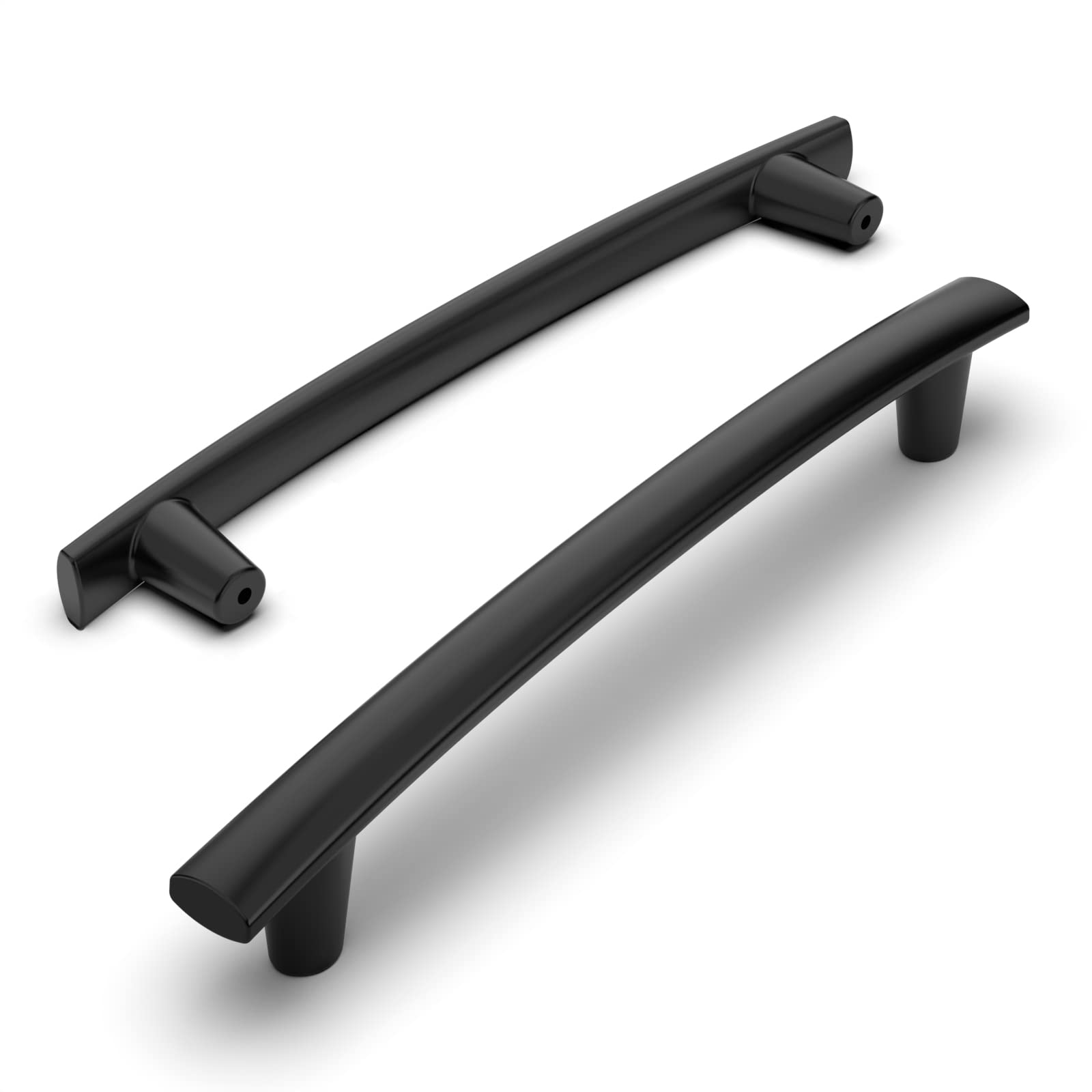 2 Pack 6.3 Inch Matte Black Cabinet Handles - 160mm Modern Kitchen Cabinet Pulls, Dresser Drawer Handles for Cupboard, Wardrobe & Furniture Hardware - Perfect for Home Renovation & DIY Projects