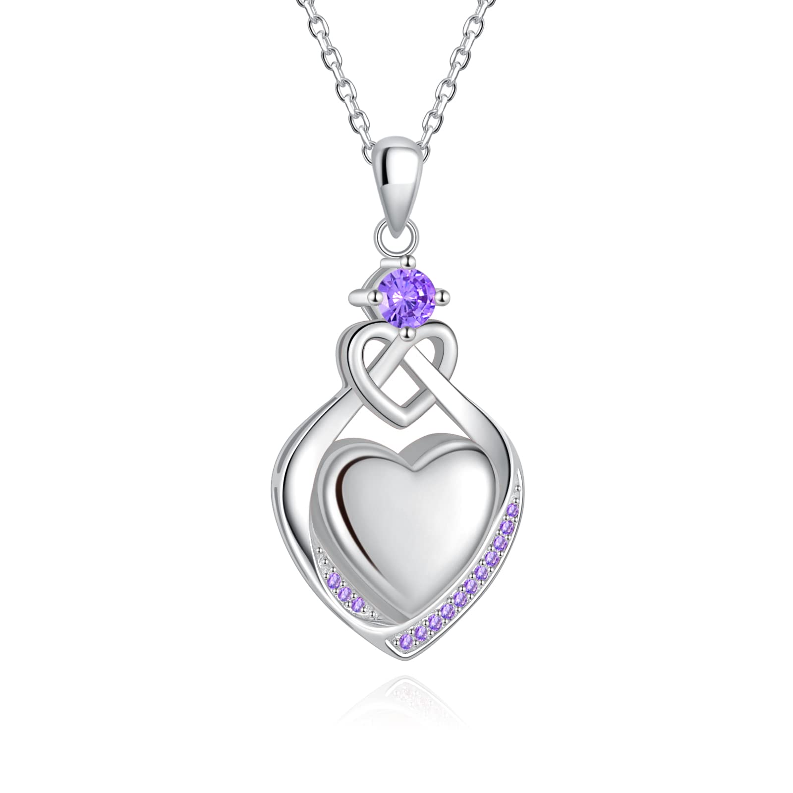 925 Sterling Silver Cremation Jewelry - CZ Teardrop Urn Necklace for Ashes | Heart Memorial Pendant | Ashes Keepsake Jewelry Gift for Loved Ones | Perfect for Funeral, Memorial Service & Remembrance Ceremonies