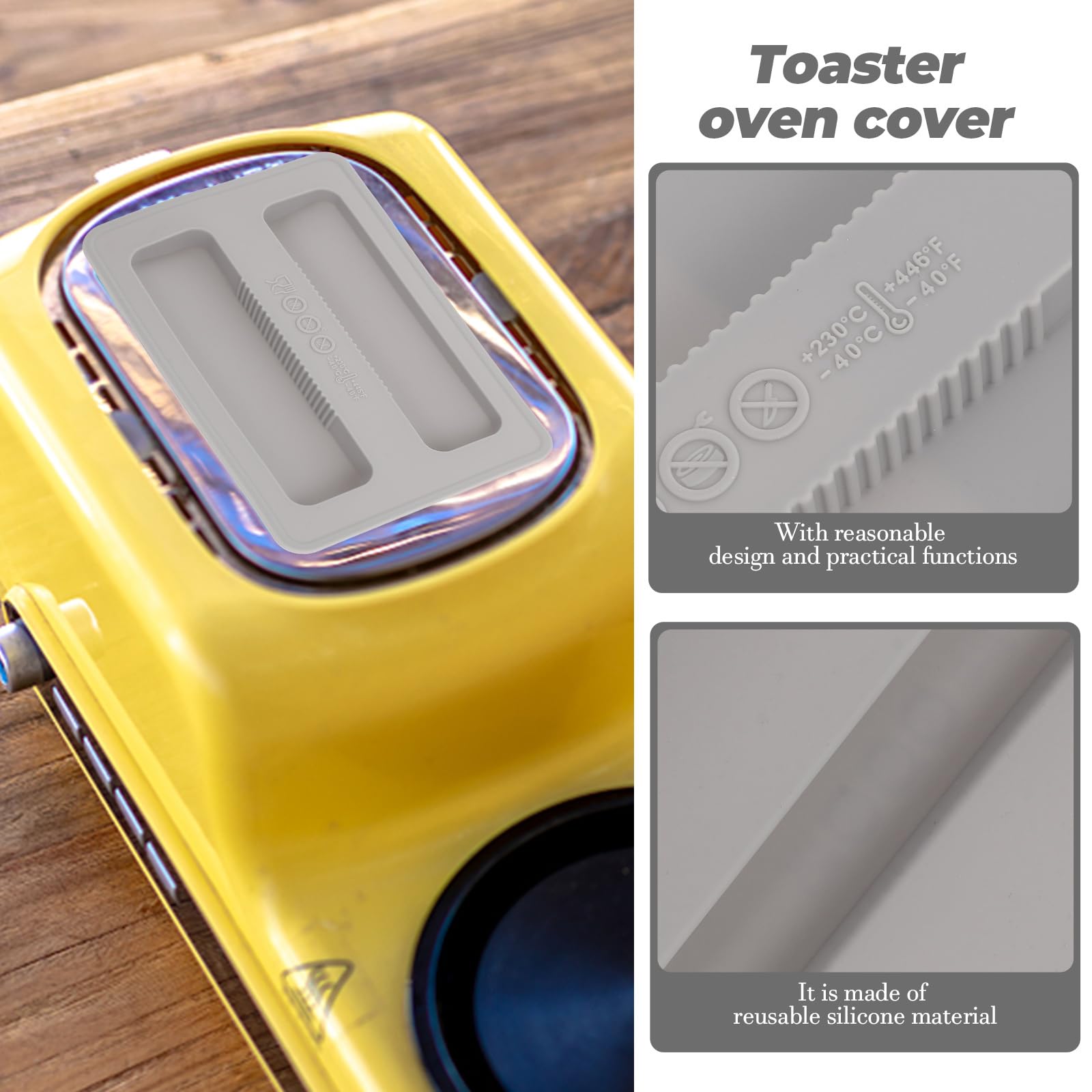 2Pcs Toaster Cover & Bread Machine Upper Cover - Replacement Appliance Parts for Electric Toasters & Bread Makers | Portable Oven Accessories for Kitchen Baking & Breakfast Prep