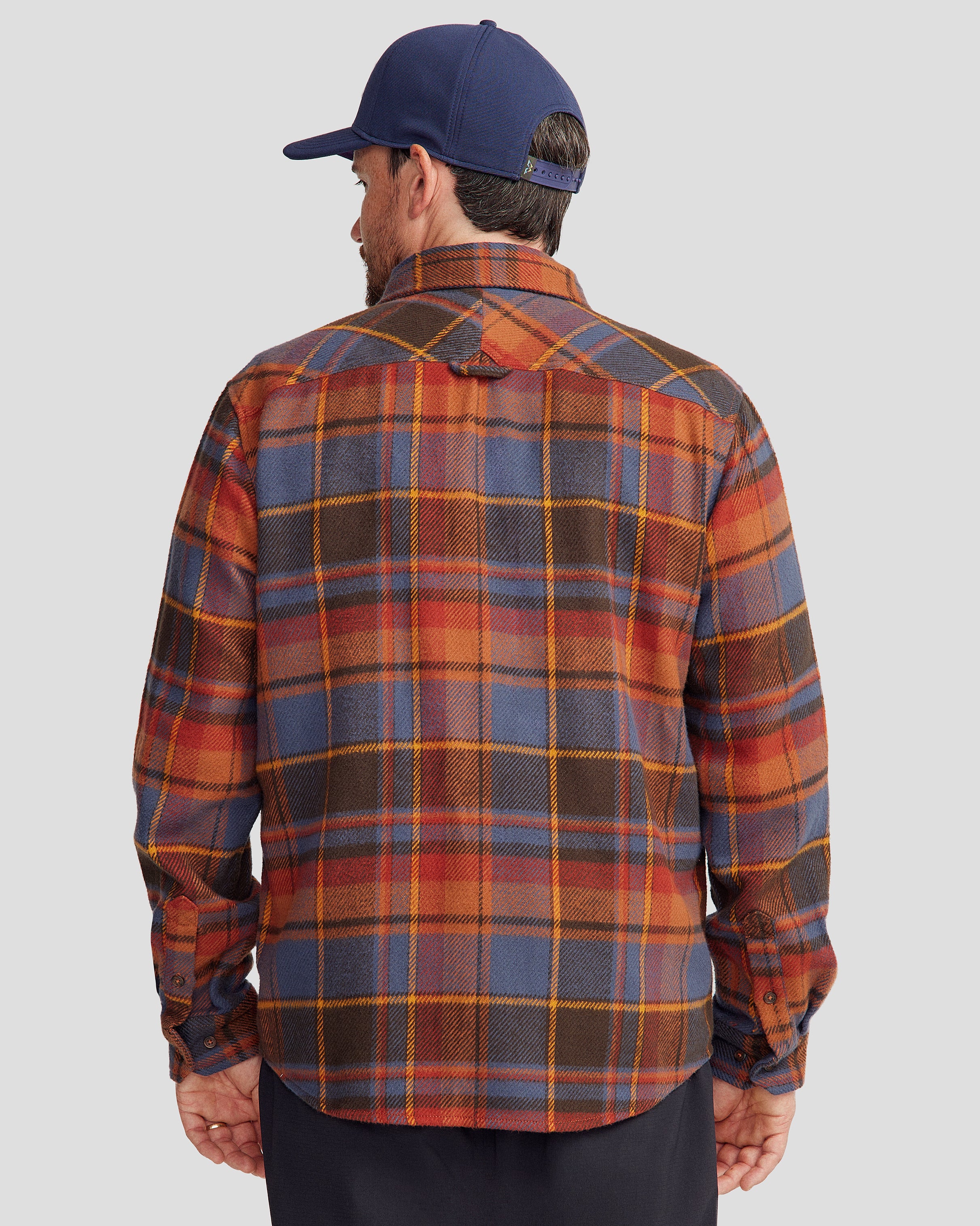 Men's Huntly Long Sleeve Plaid Shirt - Redwood Checkered Flannel for Outdoor Camping & Casual Wear